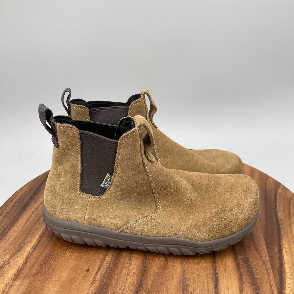 Lems Chelsea Boots Mens Size 9.5 Brown Leather Casual Comfort Walking Barefoot